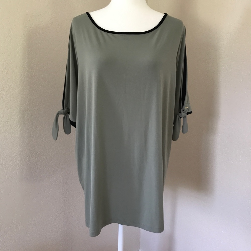 Belle by Kim Gravel Sage Green Top